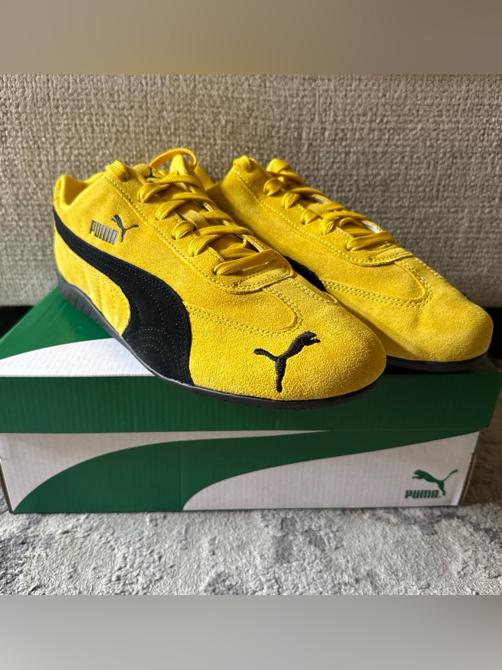 PUMA Speedcat Og Lace Up  Mens Yellow Sneakers Casual Shoes 39884619 Sz 9.5 US